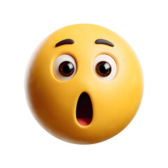Surprised Emoji Character Isolated on Transparent Background. Surprised Emoji, Emoji icon, surprises 3d icon