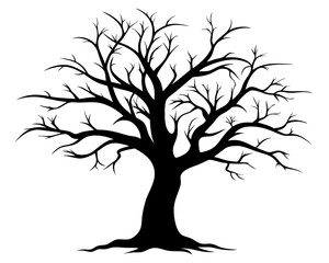 Bare Tree Vector Silhouettes & SVG Icon