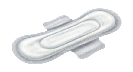 Isolated Sanitary Napkin