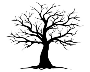 Bare Tree Vector Silhouettes & SVG Icon