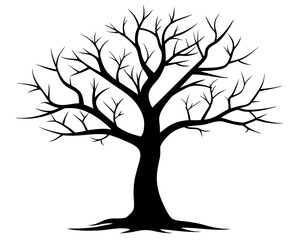 Bare Tree Vector Silhouettes & SVG Icon