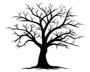 Bare Tree Vector Silhouettes & SVG Icon
