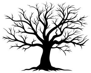 Bare Tree Vector Silhouettes & SVG Icon