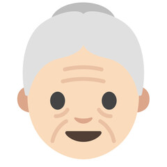 Light-Skinned Elderly Woman

