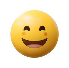 Joyful Emoji Face Expressing Happiness on Transparent Background. Joyful Emoji png, Face expressing emoji, happy emoji png