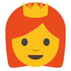 Princess Emoji – Red Hair
