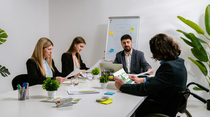 Creative Team Discussing Color Palette Choices