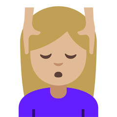 Massage Emoji – Female (Light Skin, Blonde Hair)

