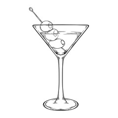 glass cup vector drawing line art illustration