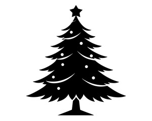 Christmas Tree Vector Silhouettes & SVG Icon