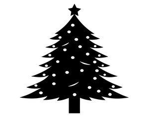 Christmas Tree Vector Silhouettes & SVG Icon