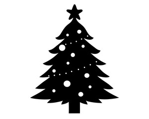 Christmas Tree Vector Silhouettes & SVG Icon