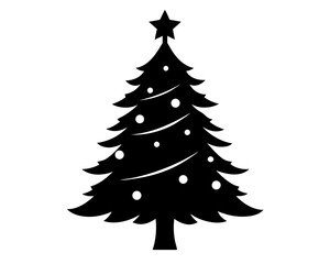 Christmas Tree Vector Silhouettes & SVG Icon