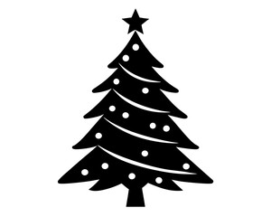 Christmas Tree Vector Silhouettes & SVG Icon