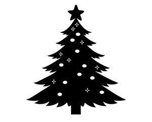 Christmas Tree Vector Silhouettes & SVG Icon