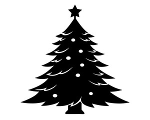Christmas Tree Vector Silhouettes & SVG Icon