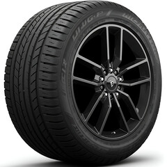 Fototapeta premium High Performance Summer Tire with Black Alloy Wheel Realistic 3D Model Rendering car rim part dark 