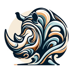 Ornate Rhino Illustration