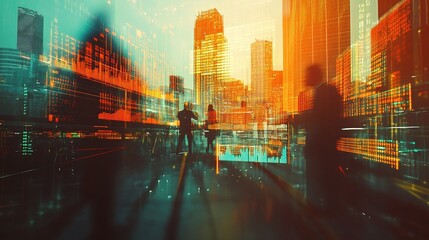 Holographic Representation of Financial Data with Urban Background