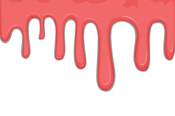 Abstract vector cover with dripping pink ice cream. Delicious food background
