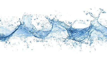 Abstract Water Splash Isolated on White Background for Design Projects