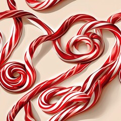 Fototapeta premium Red white seamless pattern. Repeating background texture. Abstract pattern design