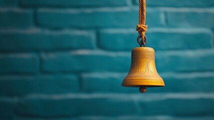Obraz premium Golden Temple Bells Ringing in a Festive Atmosphere with Prayers Echoing in the Air