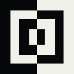 Seamless black and white half square pattern vector. Graphical illustration for a unique wall decor, textiles and interior design.