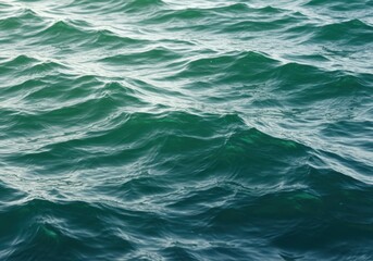 Ocean Waves Texture Teal Green Water Surface Serenity Abstract Background Image