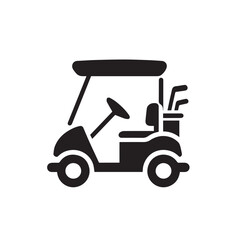 Golf Cart Symbol Silhouette Vector
