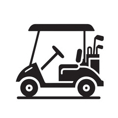 Electric Golf Cart Silhouette Illustration
