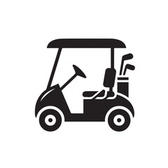 Classic Golf Cart Vector Art
