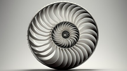 Obraz premium monochrome black and white spiral