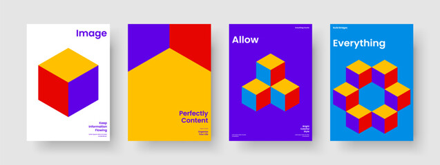 Fototapeta premium Geometric Brochure Layout. Creative Background Template. Isolated Banner Design. Flyer. Business Presentation. Poster. Report. Book Cover. Newsletter. Journal. Magazine. Pamphlet. Leaflet