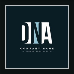 Fototapeta premium DNA Initials Logo - Vector Logo Template for Initial Letters D, N and A