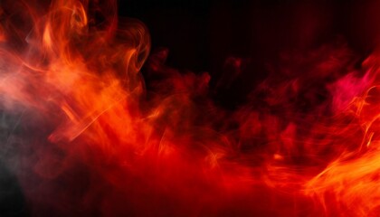 Fototapeta premium Fiery toned red and abstract black and red background with smoke and flame effects