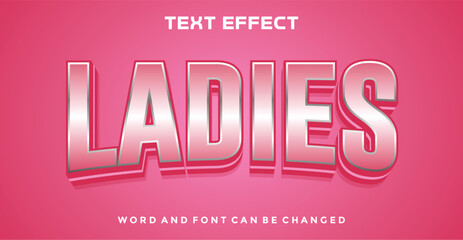 Ladies editable text effect