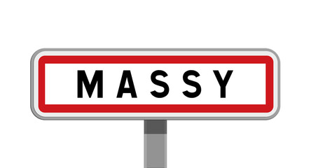 Panneau sur poteau de Massy, Essonne, Île-de-France