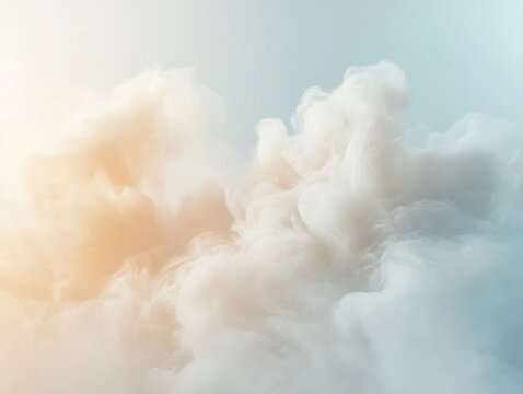 Colorful Smoke Cloud with Pastel Lighting
