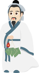 Obraz premium Qu Yuan Character for Dragon Boat Festival