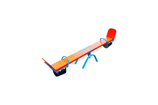 Children's swing in the park. Children's swing. Children's playground. Place of entertainment. Images in PNG format. Isolate without background. Images for mockups. Photo for a template.