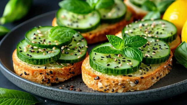 Refreshing Cucumber Sesame Toasts: A Culinary Delight