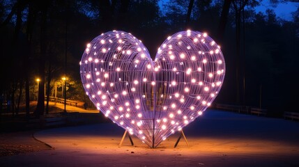 Obraz premium park heart light