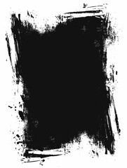 Ink style abstract grunge brush stroke vector graphics