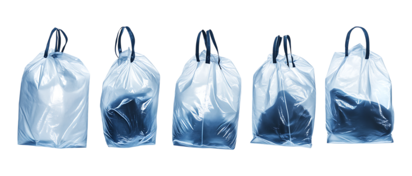 Pack of Specimen Transport Bags Set Against Transparent Background for Medical or Laboratory Projects