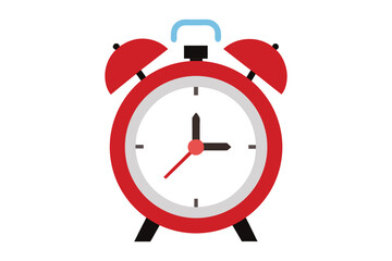 alarm clock vector illustration on white background 