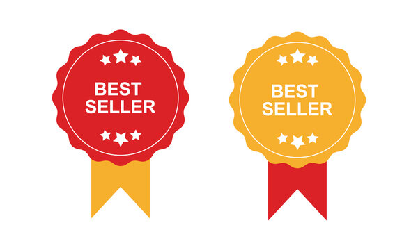 set of best seller labels, best seller stamp, top seller business tag. set of best seller badges, Suitable for best selling product label.