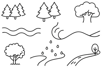 Unique  Stream Vector Art