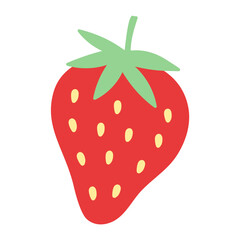 Strawberry fruit hand drawn vector illustration