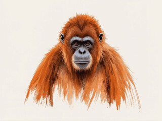 Canopy contemplation in orangutan isolated watercolor vector illustration svg  © Arun168